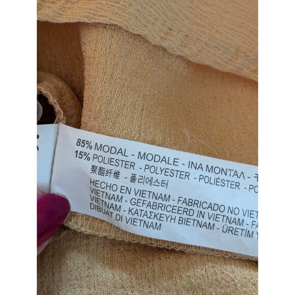 Zara Basic Dress Womens M Yellow Peasant Flowy Boho Boxy Fit Mini Cottagecore - Picture 11 of 16